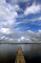 Dock Floating in Blue Water