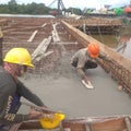 dock floor plate casting in the jetty