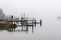 Dock on a Foggy Morning Royalty Free Stock Photo