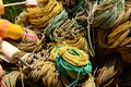 Dock full of rope used in the fishing trade Royalty Free Stock Photo