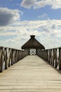 The Dock and Huts at Vidanta Riviera Maya Royalty Free Stock Photo