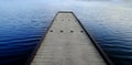 Dock on Lake Early Morning Mist Royalty Free Stock Photo