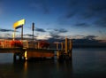 Dock on Lake Leman, Evian, FR Royalty Free Stock Photo