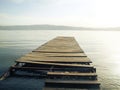 Dock on Lake Ohrid Royalty Free Stock Photo