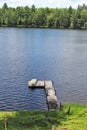 Dock at Leonard Pond located in Childwold, New York, United States