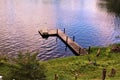 Dock at Leonard Pond located in Childwold, New York, United States