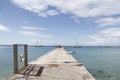 Dock at Les Anses d`Arlet, Grand Anse, Martinique French West Indies, France