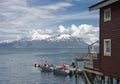 Dock on Norwegian fjord Royalty Free Stock Photo