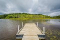 Dock on Pendleton Lake, at Blackwater Falls State Park, West Virginia Royalty Free Stock Photo