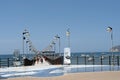 Dock with people ready to embark Royalty Free Stock Photo