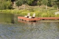 Dock by a pond