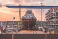 A in dock repair of tug Royalty Free Stock Photo