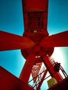 Dock side travelling crane Royalty Free Stock Photo