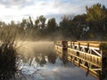 Sunrise over a countryside lake Royalty Free Stock Photo