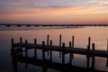 Dock at sunset Royalty Free Stock Photo