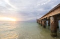 Dock at sunset Royalty Free Stock Photo