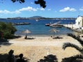 Dock and beach on Vido island