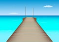 Dock in Tropical Location Royalty Free Stock Photo