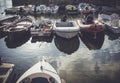 Docked boats