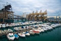 Docked boats in port Royalty Free Stock Photo