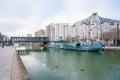 Docked cargo boat