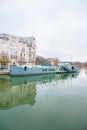 Docked cargo boat