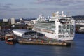 Docked Cruise Ship Royalty Free Stock Photo