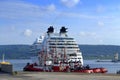 Docked cruise ship Royalty Free Stock Photo