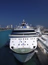 Docked Cruise Ship - Miami Royalty Free Stock Photo