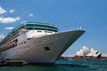 Docked Cruise Ship in Sydney Royalty Free Stock Photo