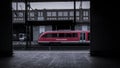 Docked German ordinary train at the railway station