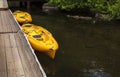 Docked kayaks