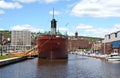 Docked ship in Duluth, MN Royalty Free Stock Photo
