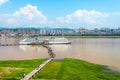 Docked in the Yangtze River cruise