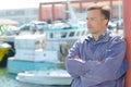 Docker waiting for boats Royalty Free Stock Photo