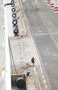 Docker at work at barcelona port vertical