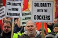 Dockers protest at Port of Oslo