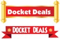 Docket deal icon isolated in white background.