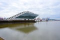 Dockland modern building and port Hamburg, Germany Royalty Free Stock Photo