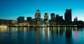 Docklands by night Royalty Free Stock Photo