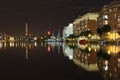 Docklands at night - Dublin Royalty Free Stock Photo