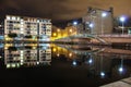 Docklands at night - Dublin Royalty Free Stock Photo