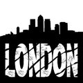 Docklands Skyline London text Royalty Free Stock Photo