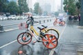 Dockless bike share bicycle