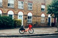 Dockless Jump electric bike on a street in Camden, London