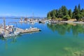 Docks and Boats at Heriot Bay on Hot Summer Day, Quadra Island, Discovery Islands, British Columbia, Canada