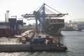Docks of Genoa Harbor, Genoa, Italy, Europe