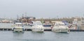 Docks (port) with boats, dockyard with yachts from Constanta, Romania