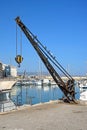 Dockside crane in Heraklion harbour.