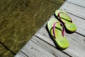 Dockside flip flops Royalty Free Stock Photo